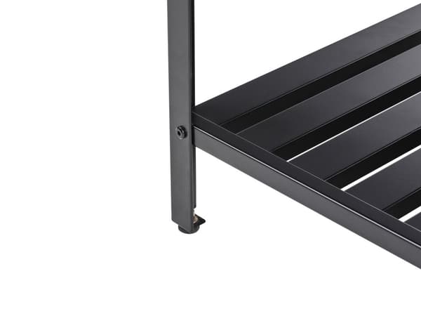 Udendørs køkkenskab i sort rustfrit stål med 3 døre og top Havekøkken