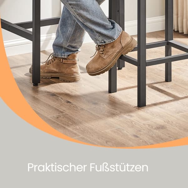 Eettafel met 2 stoelen, bartafel met barkruk, voor eetkamer