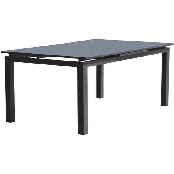 Rektangulär förlängningsbar trädgårdsbord - Grafitgrå - Aluminium - 10 personer - 180/240 x 100 cm - MIAMI - DCB GARDEN