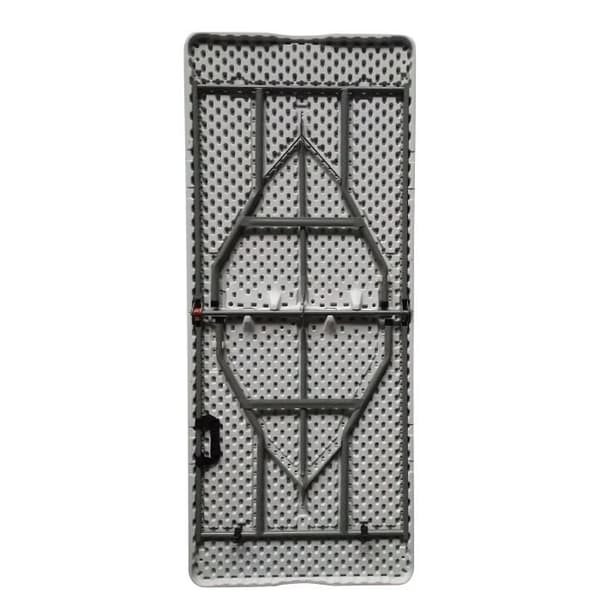 Fällbart serveringsbord - 8 personer - 180x74xH73,5 cm - Stålstruktur och HDPE polyetenskiva - Vit