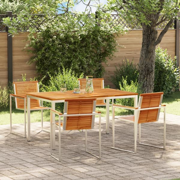 5 Delars Trädgårdsmöbelset Solid Teak