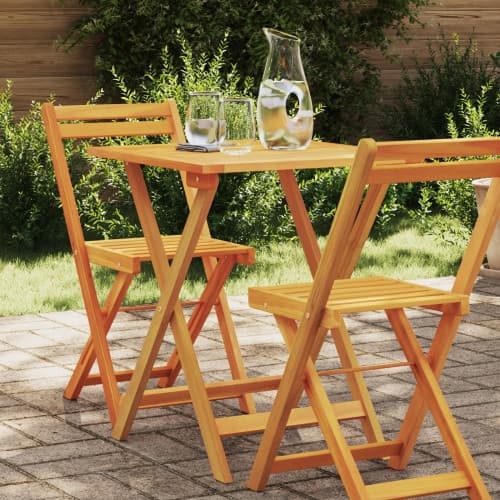 Fällbart trädgårdsbord Fyrkantigt 60x60x72 cm Massivt trä Akacia