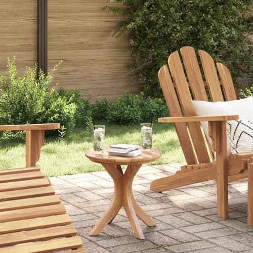 Trädgårdssidan Bord Ø40x41 cm Massivt Teak