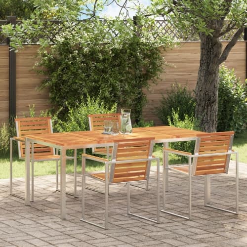 Utomhusmatbord 180x90x75 cm Massivt Akaciaträ