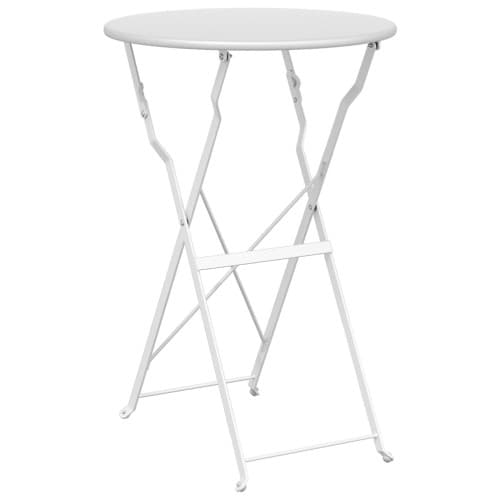 Fällbart Bistrobord Vitt Ø50x71 cm Pulverlackerad Stål