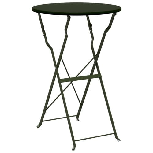 Fällbart Bistrobord Mörkgrönt Ø50x71 cm Pulverbestruket Stål