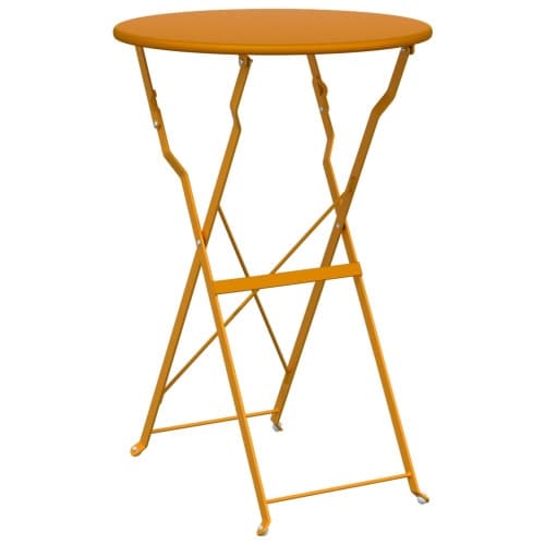 Vikbart Bistrobord Senapsgul Ø50x71 cm Pulverlackerad Stål