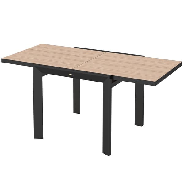 Rootz utdragbart trädgårdsbord - utomhus matbord - balkongbord - väderbeständig - 80/160 x 80 x 75 cm