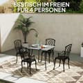 Miniatyrbillede 4 af 10: Rootz Garden Bord - Udendørs spisebord - Patio Bord - Rust Resistent - Let at rengøre - 80 cm x 80 cm x 74 cm
