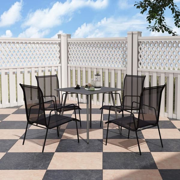 Rootz Garden Bord - Udendørs spisebord - Patio Bord - Rust Resistent - Let at rengøre - 80 cm x 80 cm x 74 cm