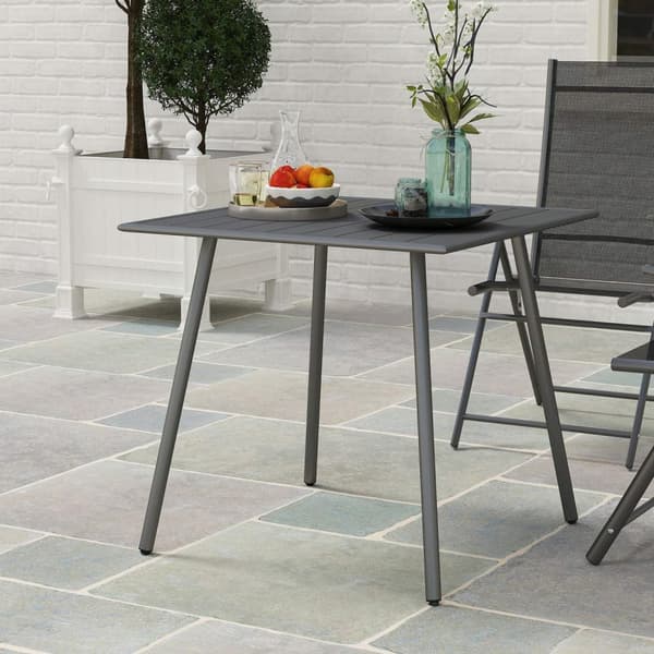 Rootz Garden Bord - Udendørs spisebord - Patio Bord - Rust Resistent - Let at rengøre - 80 cm x 80 cm x 74 cm
