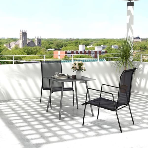Rootz Garden Bord - Udendørs spisebord - Patio Bord - Rust Resistent - Let at rengøre - 80 cm x 80 cm x 74 cm