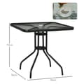 Miniatyrbild 3 av 10: Rootz Garden Table - Uteplatsen - utomhus matbord - väderbeständig & robust stabilitet - 76x76x72 cm
