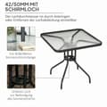 Miniatyrbild 4 av 10: Rootz Garden Table - Uteplatsen - utomhus matbord - väderbeständig & robust stabilitet - 76x76x72 cm
