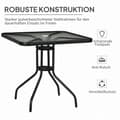 Miniatyrbild 6 av 10: Rootz Garden Table - Uteplatsen - utomhus matbord - väderbeständig & robust stabilitet - 76x76x72 cm