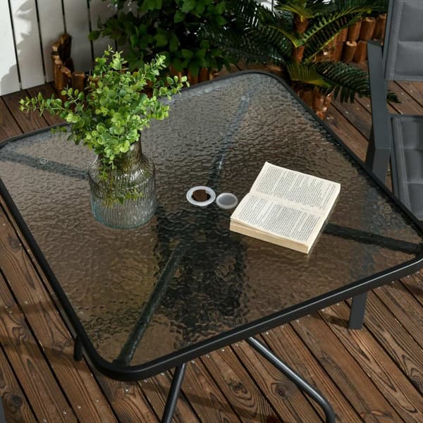 Rootz Garden Table - Uteplatsen - utomhus matbord - väderbeständig & robust stabilitet - 76x76x72 cm
