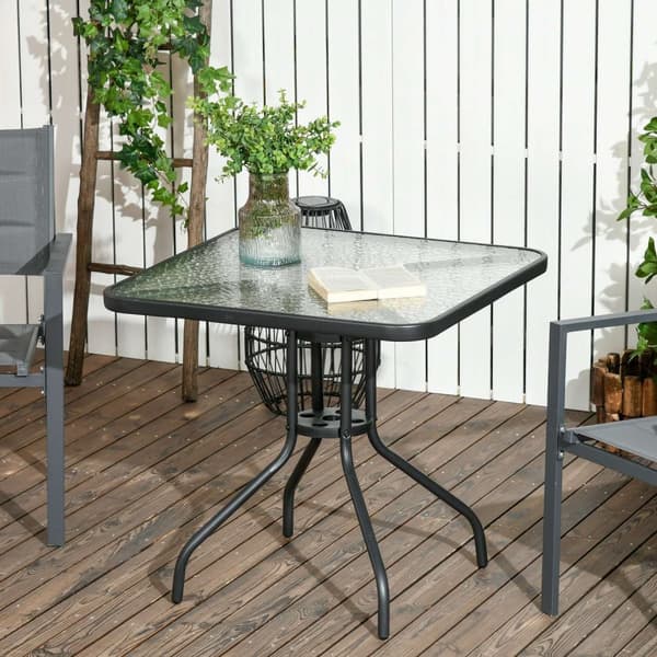Rootz Garden Table - Uteplatsen - utomhus matbord - väderbeständig & robust stabilitet - 76x76x72 cm
