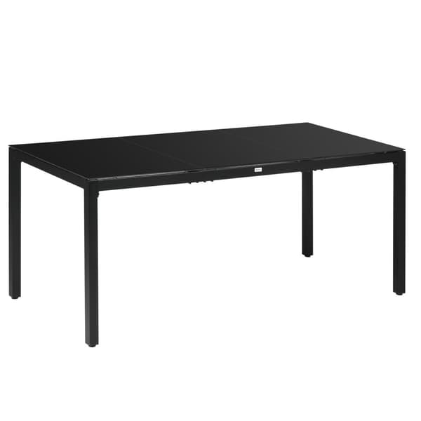 Rootzin puutarhapöytä - ruokapöytä - terassipöytä - pitää 8 ihmistä - tyylikäs ja kestävä - 180cm x 80 cm x 72cm - musta