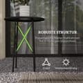 Miniatyrbillede 5 af 10: Rootz Garden Table - Terrace Table - Bistrot Table - Vejrbestandigt stål - Ø40cm x 50 cm - Blomsterdesign - Stabile & Justerbare fødder - Indendørs og
