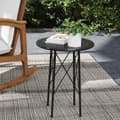 Miniatyrbillede 2 af 10: Rootz Garden Table - Terrace Table - Bistrot Table - Vejrbestandigt stål - Ø40cm x 50 cm - Blomsterdesign - Stabile & Justerbare fødder - Indendørs og