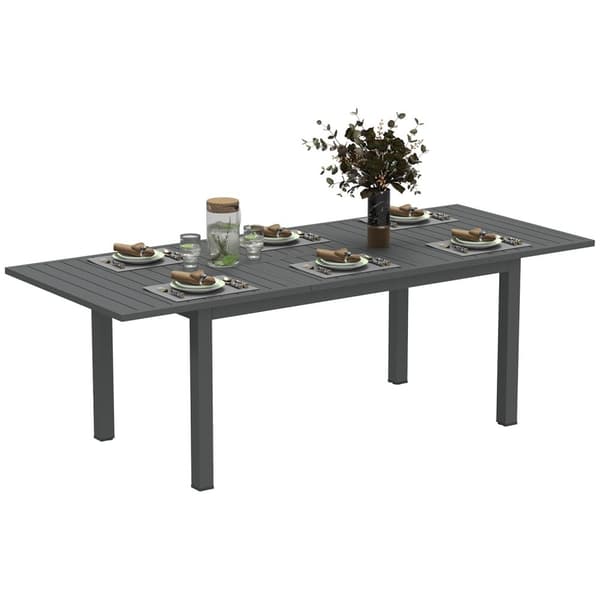 Rootz Garden Bord - Udendørs bord - Udvideligt bord - Vejrbestandig design - 160/220L x 90W x 73H cm