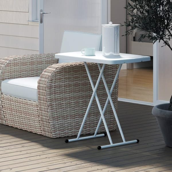 Rootz Garden Table - Portable Outdoor Table - Bistrotic Terrace Table - Space Saving Design - 76cm x 50cm x 74 cm