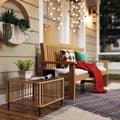 Miniatyrbild 8 av 10: Rootz Poly Rattan Garden Table - Väderbeständig sidobord - Kvadratisk tabell - Hållbar design - 65 cm x 65 cm x 43 cm