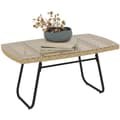 Miniatyrbild 10 av 10: Rootz Poly Rattan Garden Table - UV -resistent sidobord - utomhus soffbord - Elegant glasskiva - 90 x 50 x 45 cm