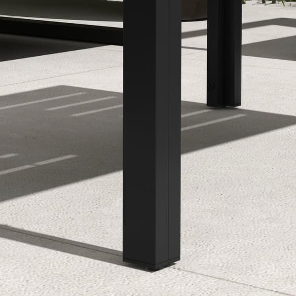 Rootz Steel -pöytä - Parvekepöytä - Suorakulmainen sohvapöytä - Säänkestävä muotoilu - 101,5 cm x 61 cm x 46 cm