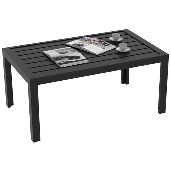 Rootz Steel -pöytä - Parvekepöytä - Suorakulmainen sohvapöytä - Säänkestävä muotoilu - 101,5 cm x 61 cm x 46 cm