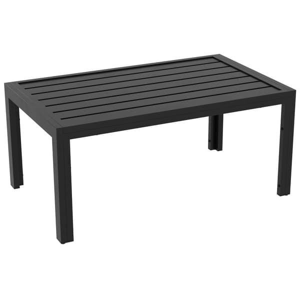 Rootz Steel -pöytä - Parvekepöytä - Suorakulmainen sohvapöytä - Säänkestävä muotoilu - 101,5 cm x 61 cm x 46 cm