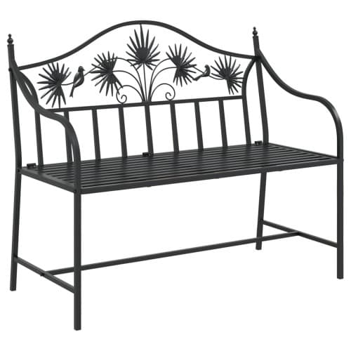 Vintage metallbänk Svart Pulverlackerat stål Standard Hållbar