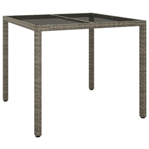 Trädgårds Matbord Grå 90x90x75 cm Konstrotting
