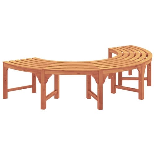 Utomhus Träbänk Halvrund 200 cm Massivt Eukalyptus