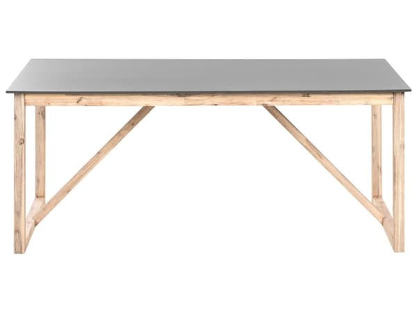 Utendørs spisebord Grå Lyst tre Betong Akasietre 180 x 90 cm 6 personer Hagebord Utemøbler