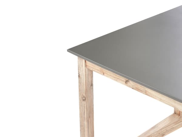 Utendørs spisebord Grå Lyst tre Betong Akasietre 180 x 90 cm 6 personer Hagebord Utemøbler