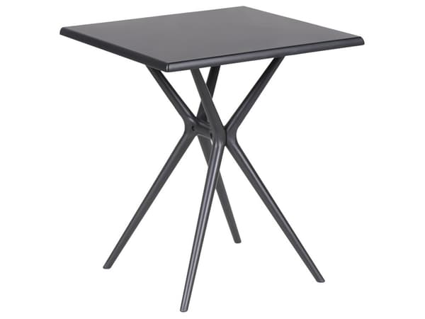 Hagebord i Svart Plastglassfiber 70 x 70 cm Kvadratisk Minimalistiske Utemøbler