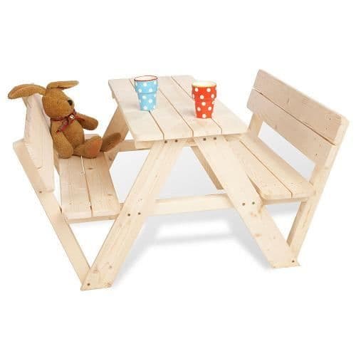 Nicki picknickbord med ryggstöd för 4 barn