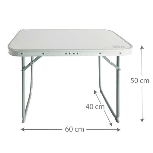 Fällbart aluminiumbord för camping Aktive Camping 60x40x50 cm