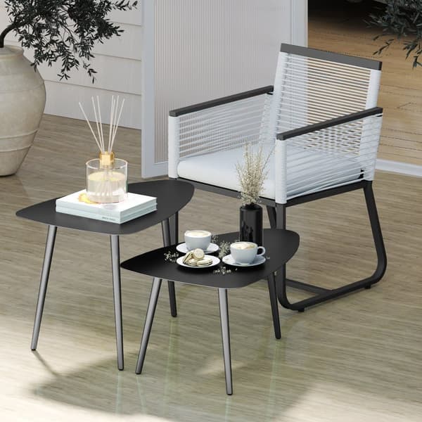Kaffebord Set, 65x45x45 cm, Svart
