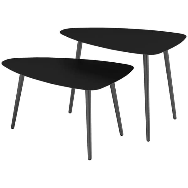 Kaffebord Set, 65x45x45 cm, Svart