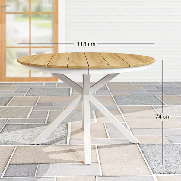 Trädgårdsbord, Ø118cm, Ø118x74H cm, Teak