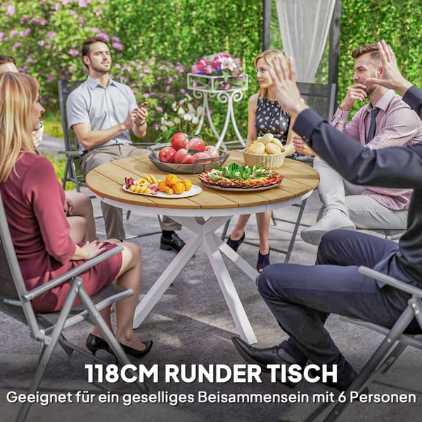 Trädgårdsbord, Ø118cm, Ø118x74H cm, Teak