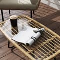 Miniatyrbild 9 av 9: Trädgårdsbord, Polyrattan, 90x50x45 cm, Naturligt Trä