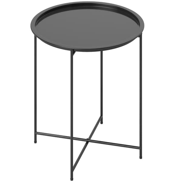Sidebord, Ø46x50 cm, Sort