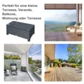 Miniatyrbillede 7 af 9: Havebord, 85x50x39 cm, Sort