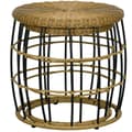 Miniatyrbillede 1 af 9: Sæt med Sideborde, Rattan, Ø58 x 53H cm/Ø48 x 50H cm, Khaki/Sort