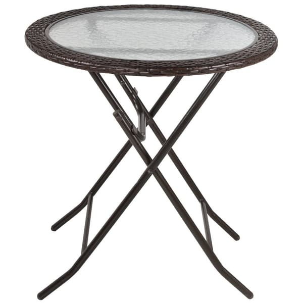 Campingbord, Ø68cm, Ø68x73 cm, Brun