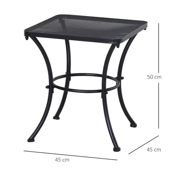Sidebord, 45x45x50 cm, Sort