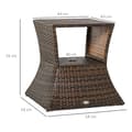 Miniatyrbillede 3 af 9: Havebord, 54x54x55 cm, Brun